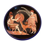 Plat longwy art déco de r rizzi