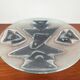 Large glass art bowl from mid-century Danish design, 1960s.