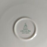 Service de table en porcelaine de Limoges blanche avec liseré or