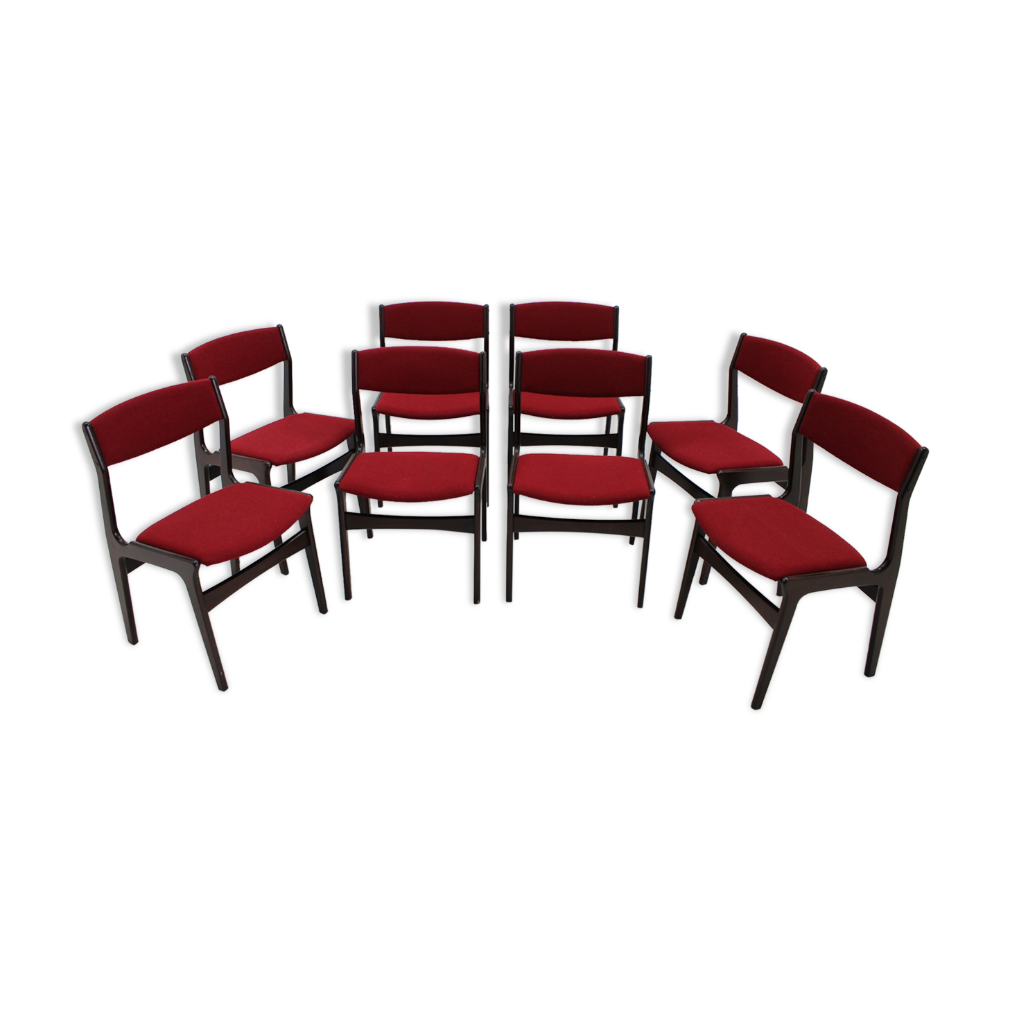 1960s Set of 8 Palisander Dining Chairs, Denmark
