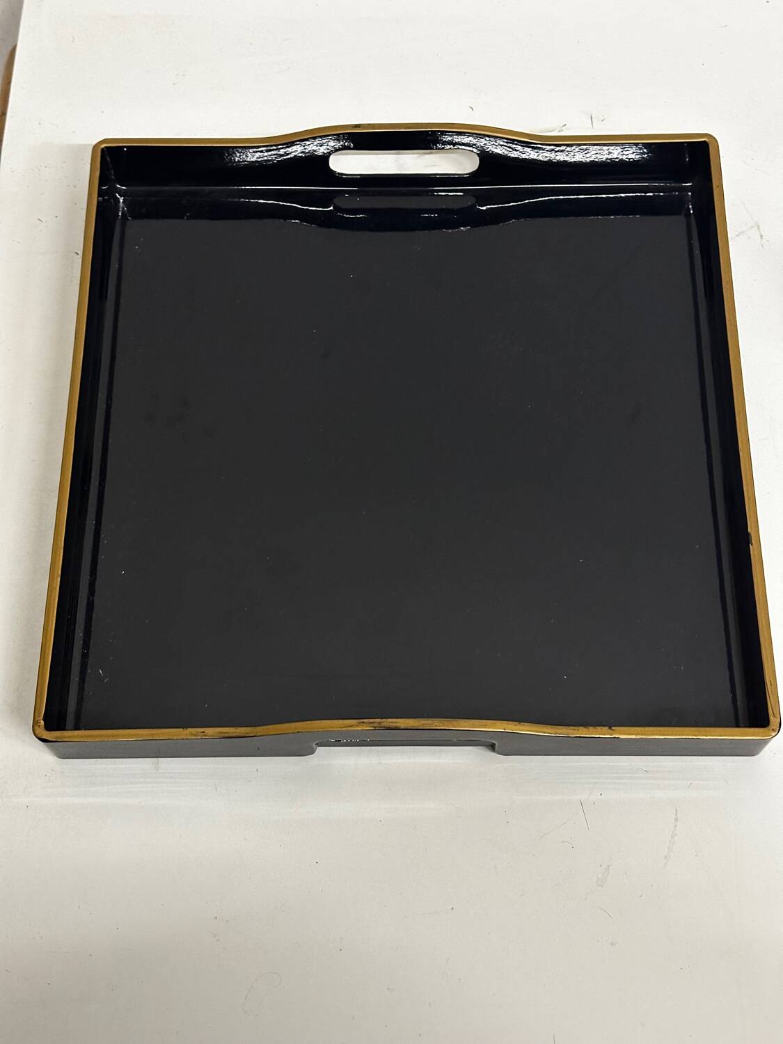 Vintage japanese lacquered wood tray - 29/29 cm