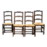 4 chaises paillées