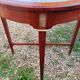 Antique Louis XVI style bouillotte table with marble top