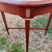 Table bouillotte ancienne style louis xvi avec plateau marbre