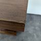 Modernist side table in mahogany veneer.