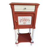Vintage Lys Marble Wood Bedside Table
