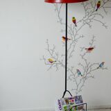 Floor lamp magazine rack