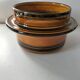 Vintage Luwasa cache-pot in brown caramel and black, ceramic, 1975