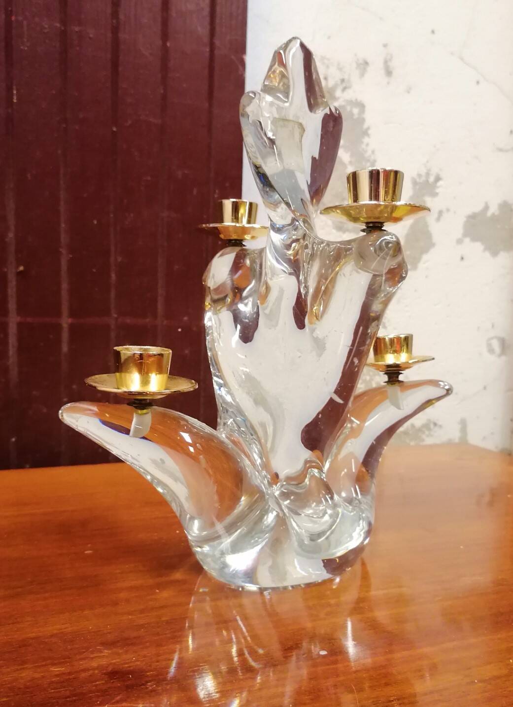 Schneider crystal candlestick - 4 light arms.