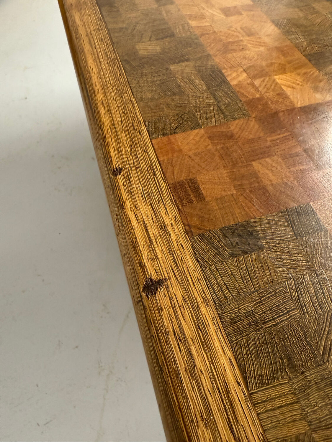 Scandinavian design marquetry wood coffee table by rolf middel and lindum