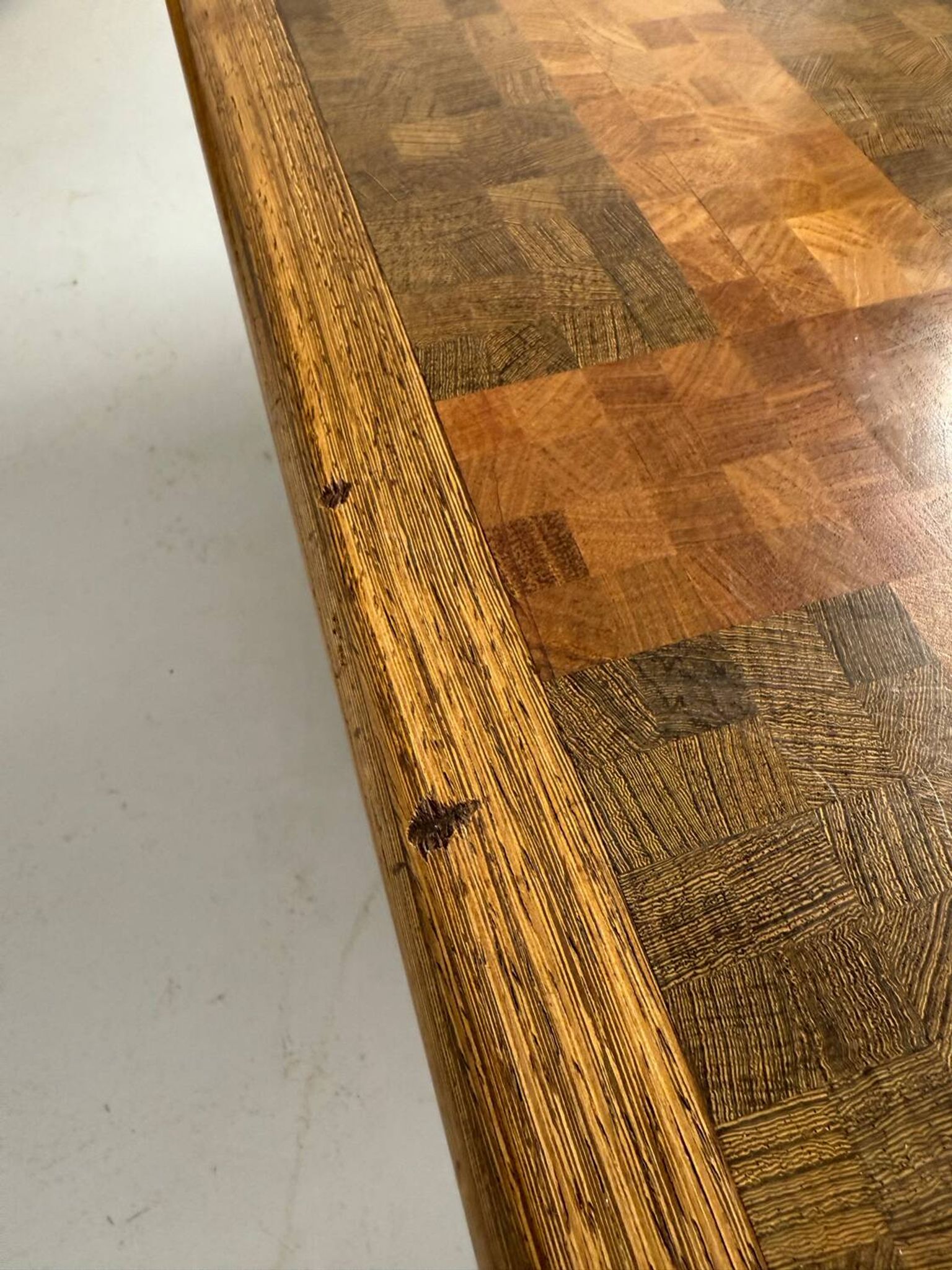 Scandinavian design marquetry wood coffee table by rolf middel and lindum