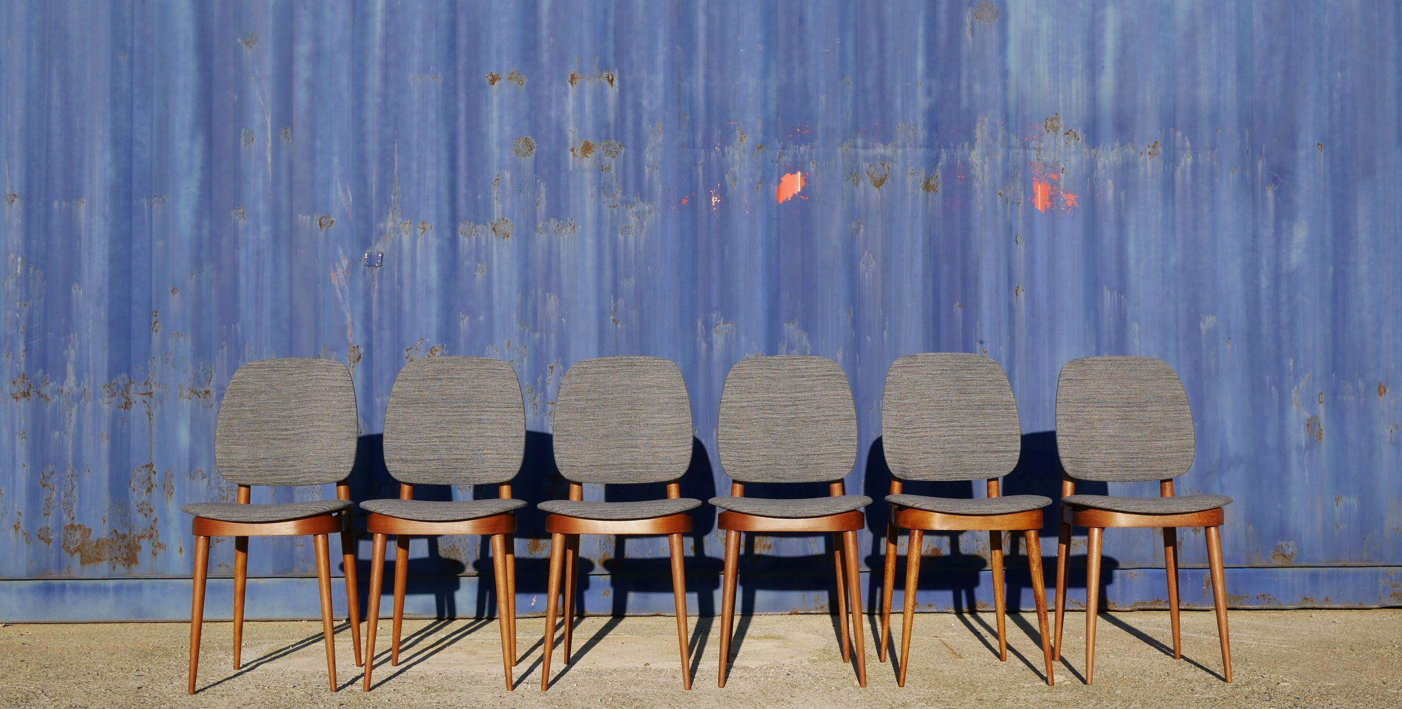Set of 6 chairs "pegase" by baumann, 60 years