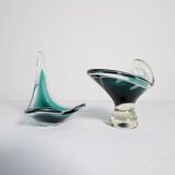 Set of 6 pieces of modern mid-century art glass "Shell", Flygfors Sweden 1955