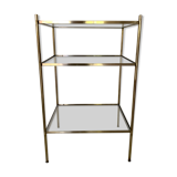 Brass and glass side table