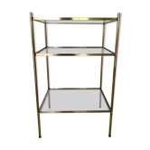 Brass and glass side table