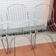 Set of four chrome metal wired chairs by Gastone Rinaldi / vintage 70s