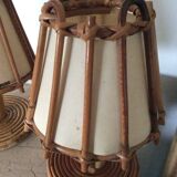 Louis Sognot rattan bedside lamp