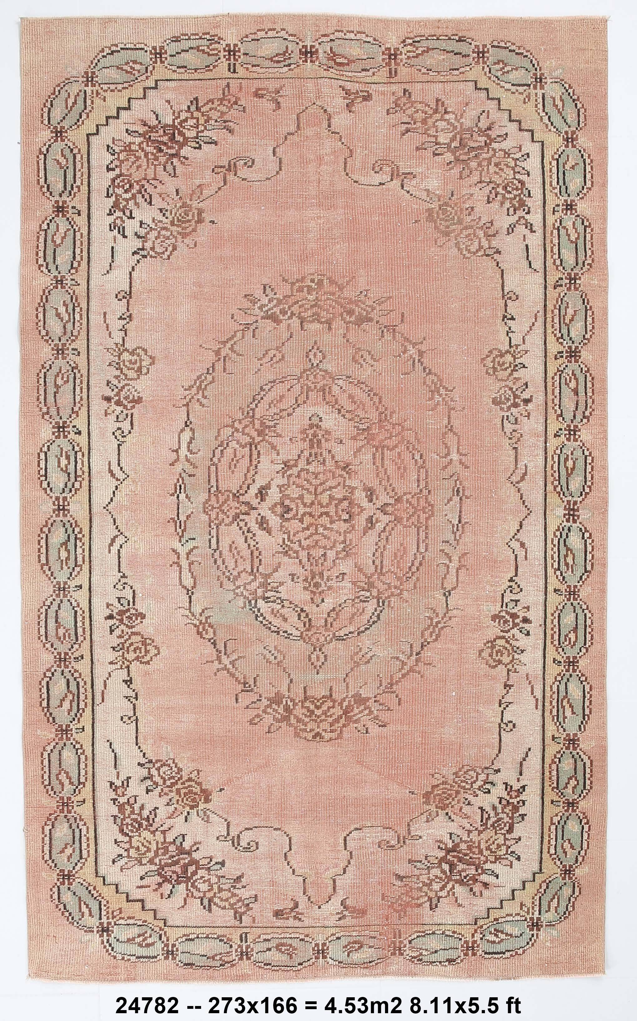 5x9 Copper Brown Oriental Persian Rug 166x273Cm