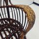 Chaise paon en rotin vintage