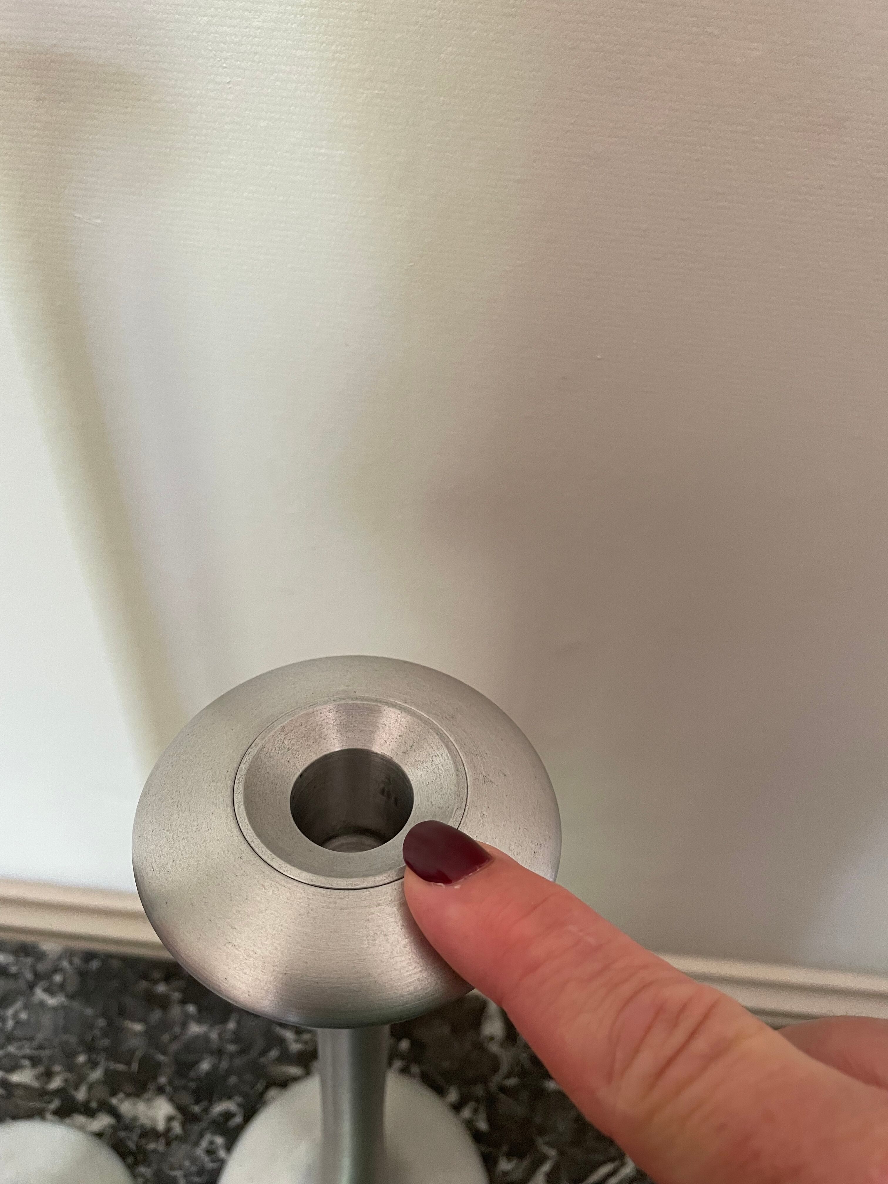 Ikea brushed aluminum candle holders kagla model