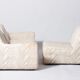 Vintage post-modern three-seater modular sofa