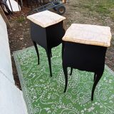 Pair of black bedside tables
