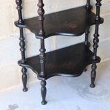 Antique black wood partition shelf in Napoleon style