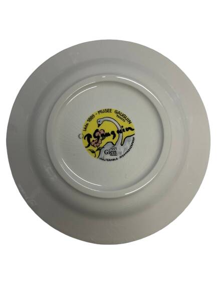 Assiette à dessert Gien, Léda 1889, musée Gauguin Tahiti