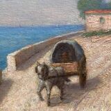 French School of the 20th century, Mediterranean seaside, oil on panel