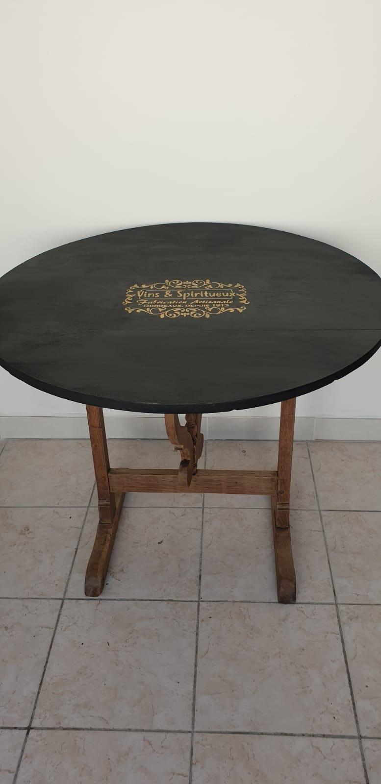 Oak winemaker's table