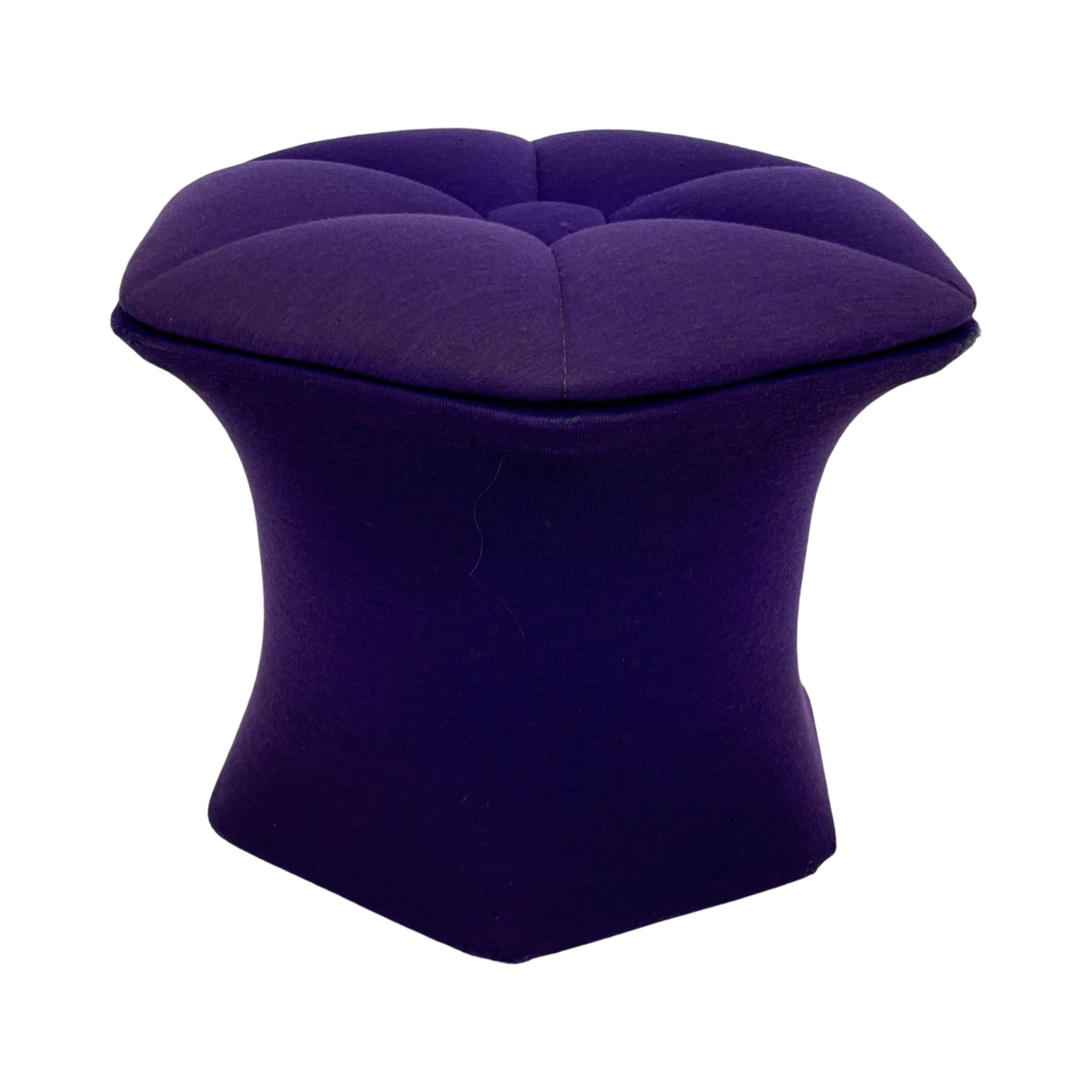 Vintage mushroom hocker or stool with storage compartment Netherlands 70's