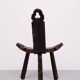 Brutalist tripod Spanish stool 1950s
