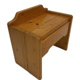 Vintage set of 2 pinewood bedside tables 70's minimalist design