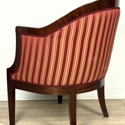 Elegant classic style armchair for the living room, walnut veneer and finished