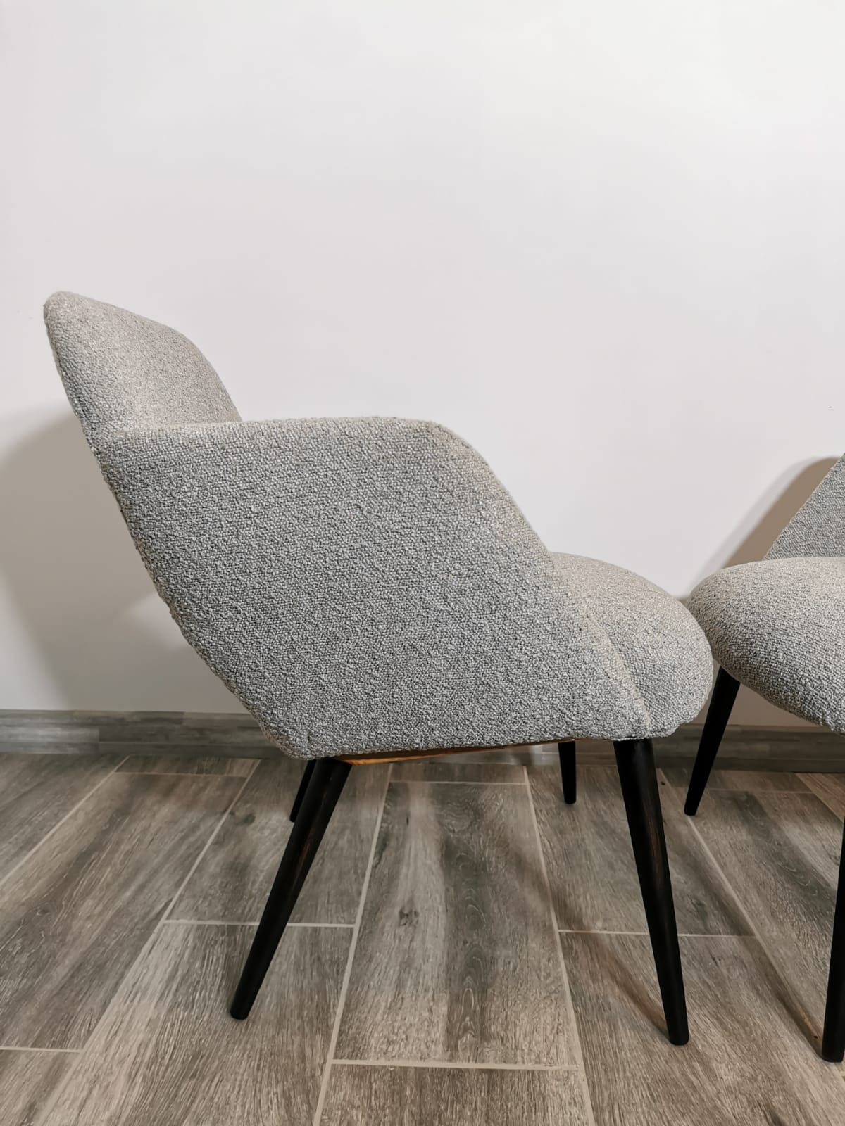 Mid-century restored pair of armchairs