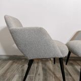 Mid-century restored pair of armchairs