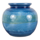 Glazed terracotta vase Rimini Blue by Aldo Londi for Bitossi, Italy, 1960.
