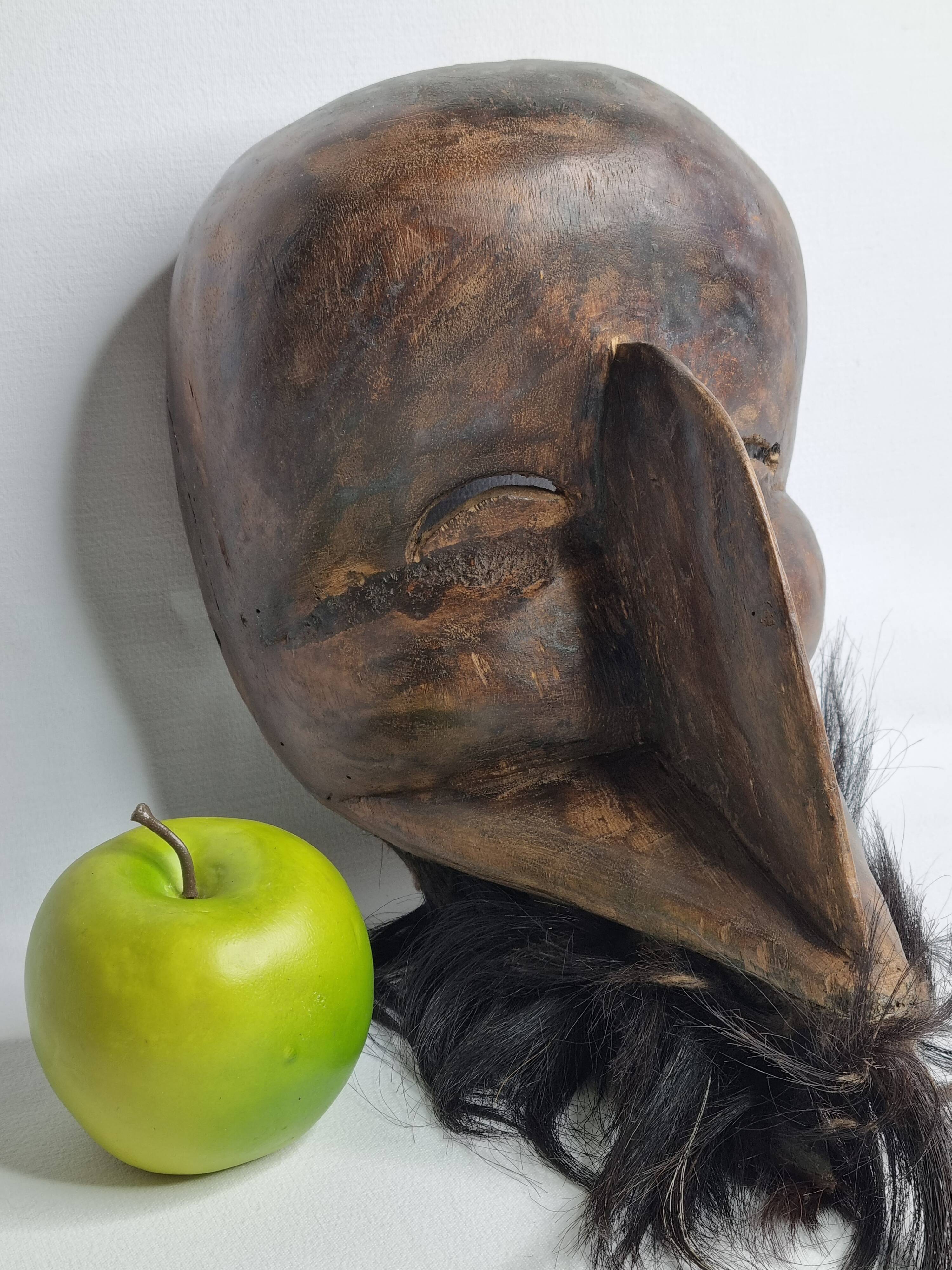 Dan Zoomorphic Gagon Mask, Ivory Coast, Liberia, 20th century, 26 x 22 cm