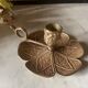 Brass flower candle holder