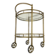 Vintage French brass bar cart, 1950s