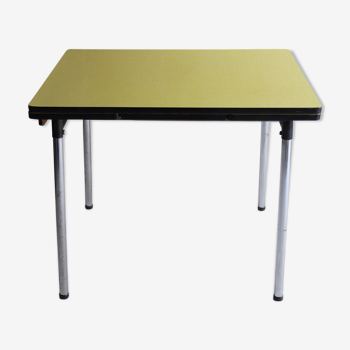 Table à rallonge formica jaune