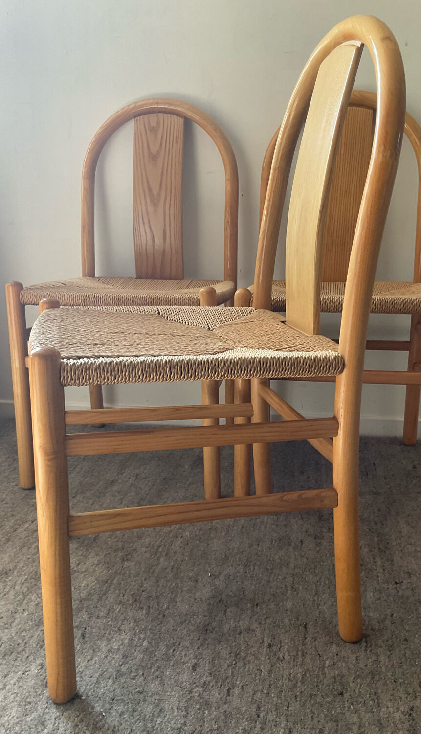 Trio of chairs Annig Sarian for Tisettanta 80s