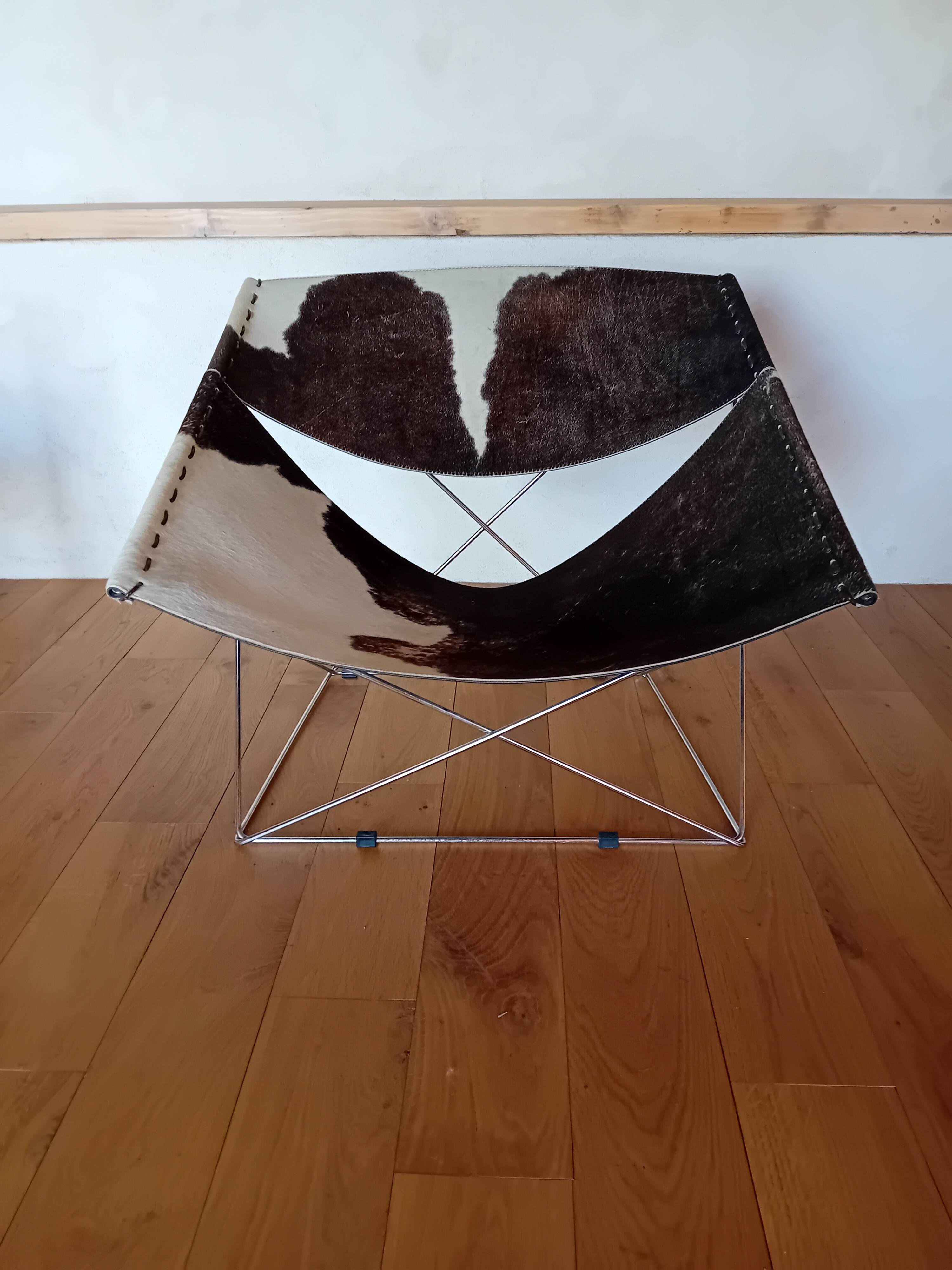 Fauteuil vintage Butterfly F675 - Pierre Paulin - cuir