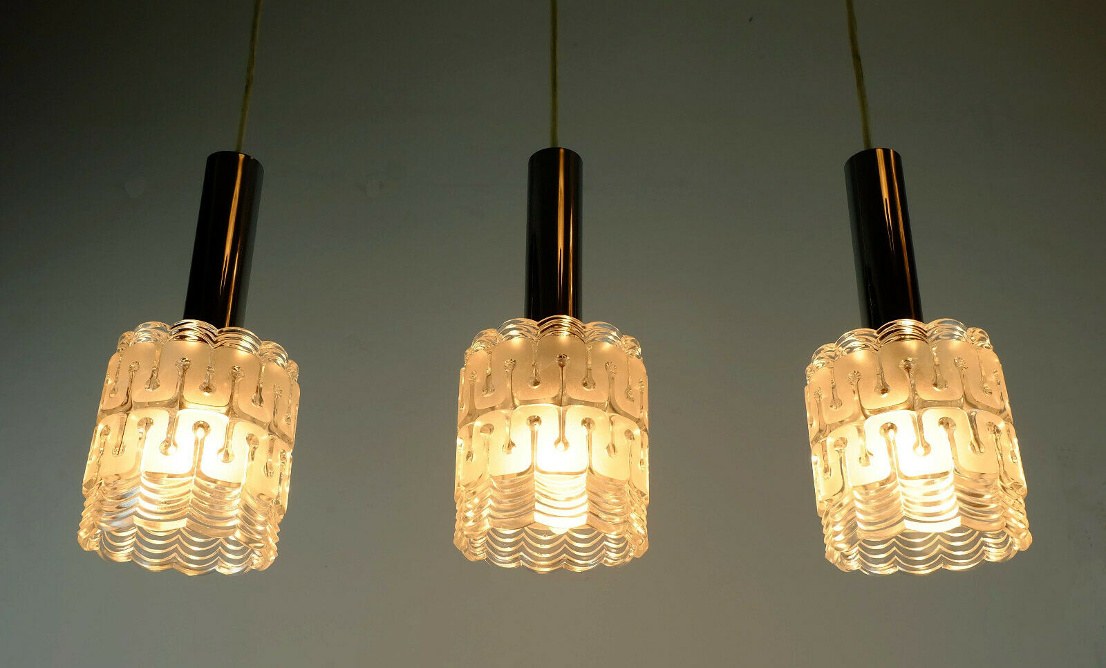 Mid century modern 3-light pendant lamp by hillebrand