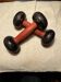 Pair of dumbbells, 2kg x 2, anni 30-40, cast iron and wood