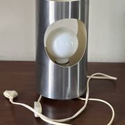 Lampe inox tube vintage design années 70