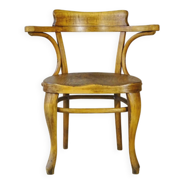 Thonet office chair No. 6150 from 1911, saddle wood seat - Bentwood -
