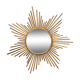 Miroir soleil en rotin