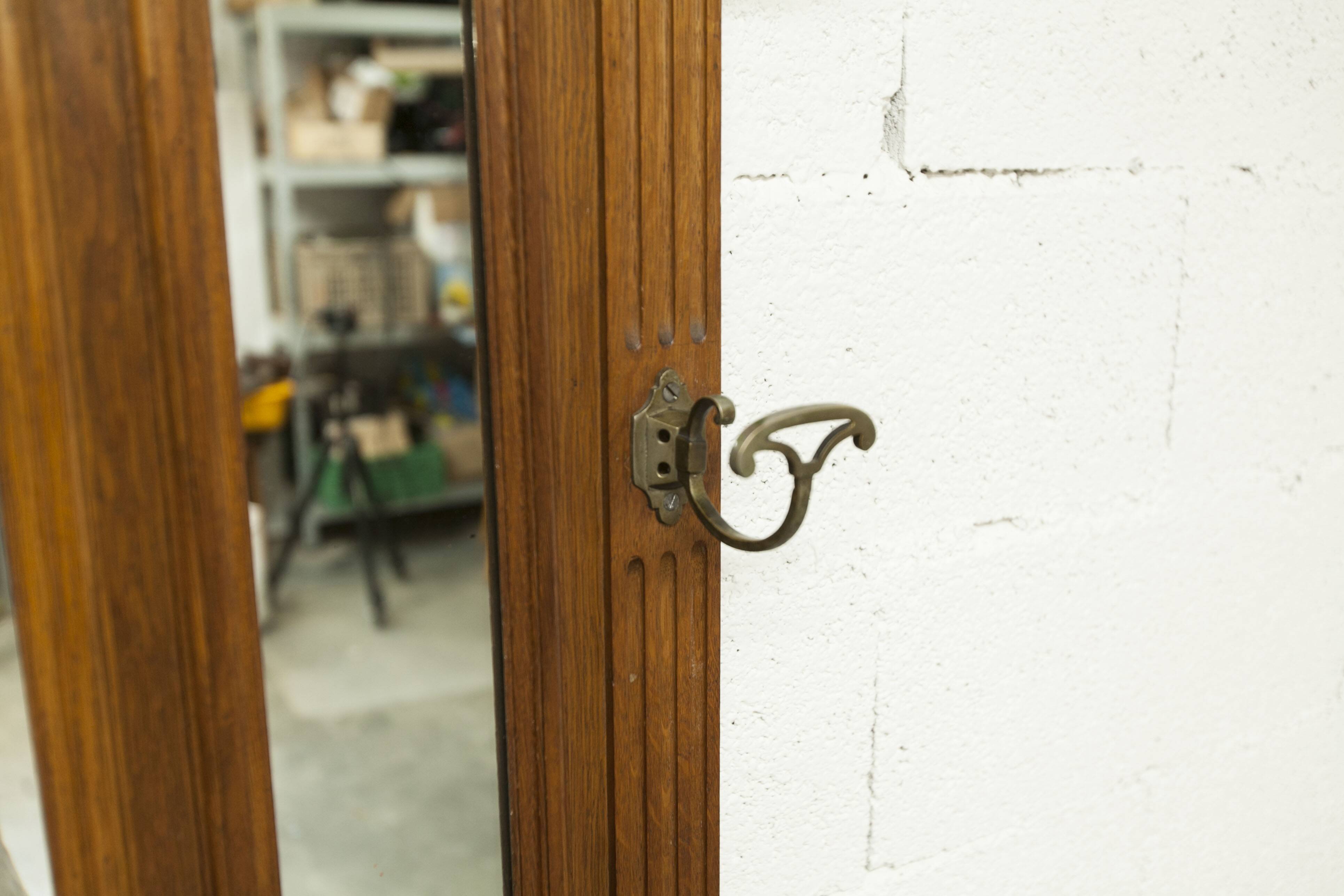 Napoleon III wardrobe in walnut, late 19th century, 3 mirrors, marble.
