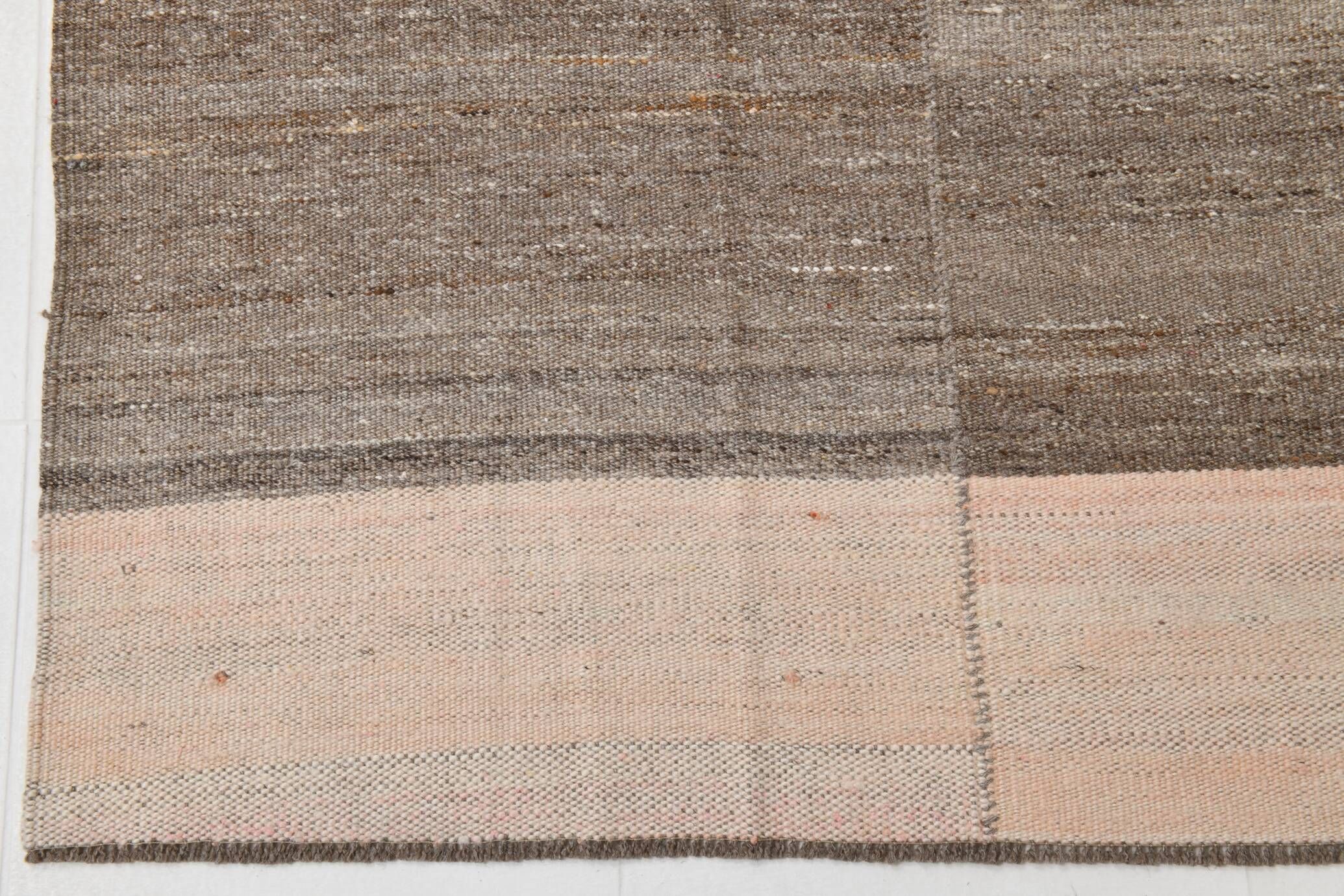 6x10 Brown Pink Living Room Kilim Rug, 190x307Cm